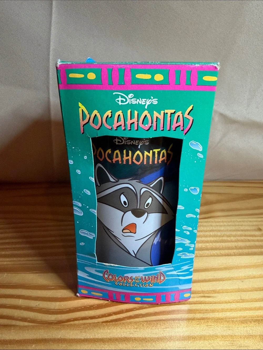 Vintage 1994 Disney Pocahontas Burger King Cup Meeko NIB